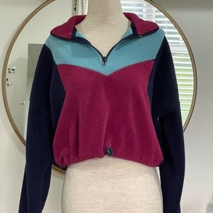 Pacsun LA Hearts Fleece Cropped Quarter Zip XS